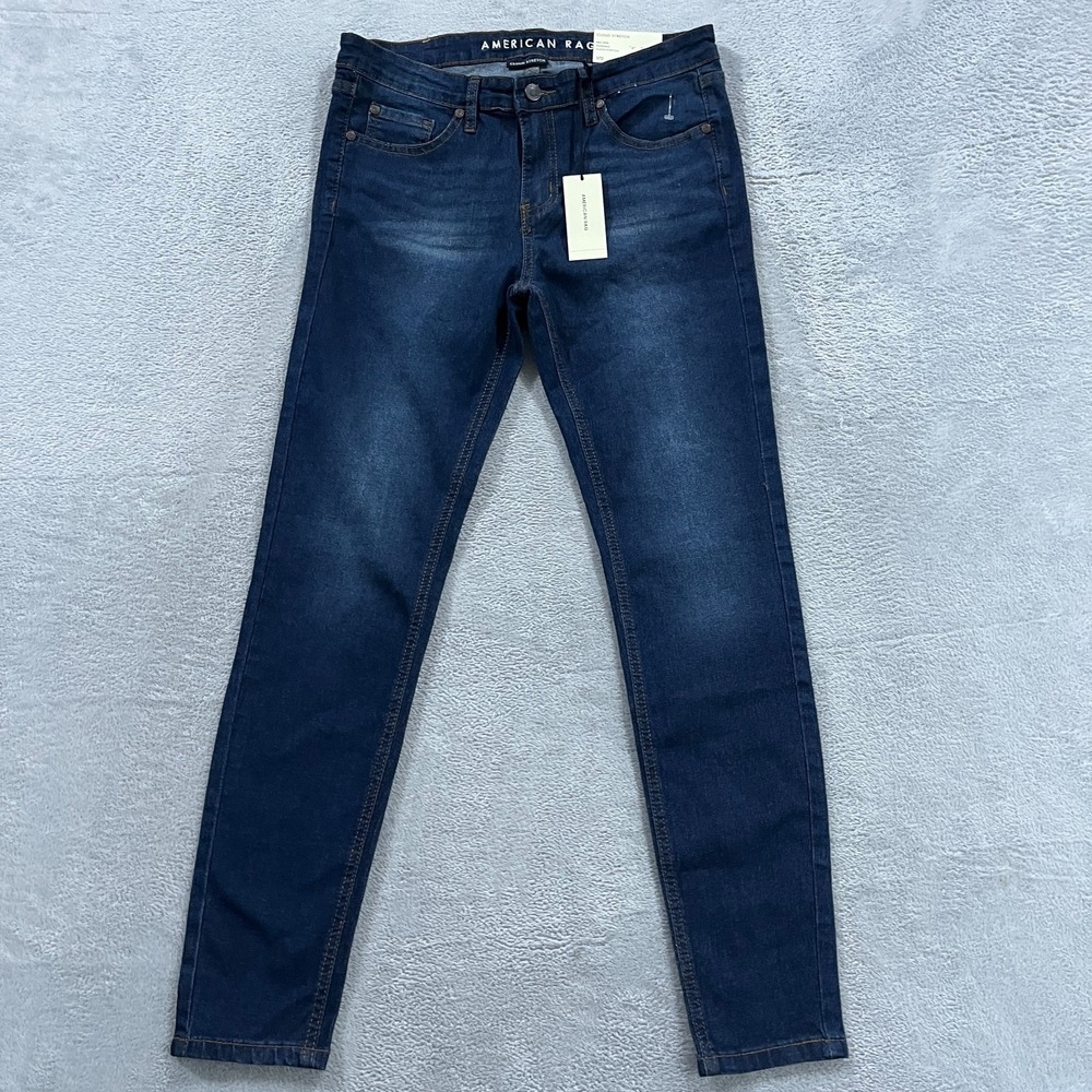 American Rag Jeans 11/12 Glendale Mid Rise Cloud Stretch Skinny 29x29 Blue Denim